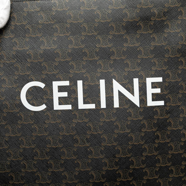 セリーヌ トリオンフ バーティカルカバ  ラージ ハンドバッグ ショルダーバッグ 2WAY ブラウン PVC レザー レディース CELINE 【中古】