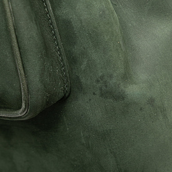 サルヴァトーレフェラガモ ヴァラリボン リュック バックパック グリーン レザー スエード レディース Salvatore Ferragamo 【中古】