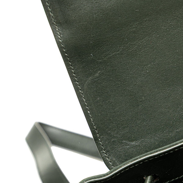 サルヴァトーレフェラガモ ヴァラリボン リュック バックパック グリーン レザー スエード レディース Salvatore Ferragamo 【中古】