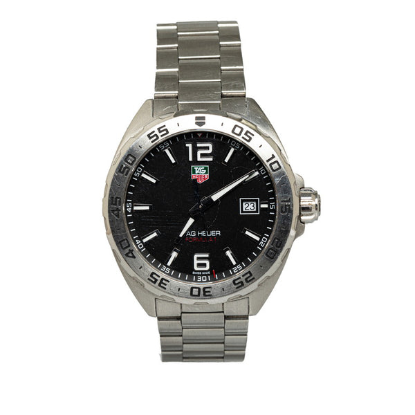 タグホイヤー フォーミュラ1 腕時計 WAZ1112.BA0875 クオーツ ブラック文字盤 ステンレススチール メンズ TAG HEUER 【中古】