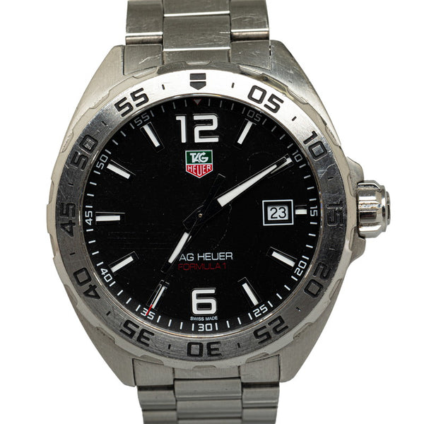 タグホイヤー フォーミュラ1 腕時計 WAZ1112.BA0875 クオーツ ブラック文字盤 ステンレススチール メンズ TAG HEUER 【中古】