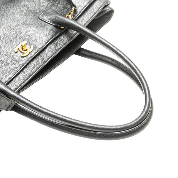 シャネル エグゼクティブトート トートバッグ ショルダーバッグ 2WAY ブラック カーフレザー レディース CHANEL 【中古】