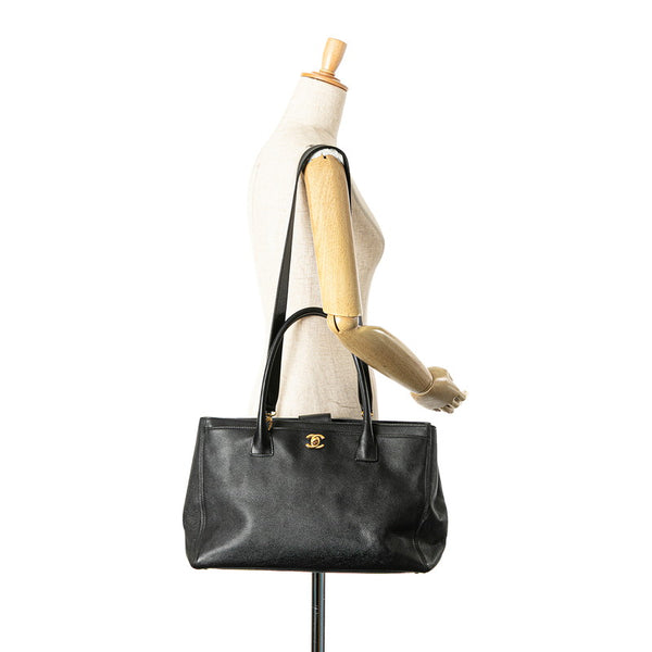 シャネル エグゼクティブトート トートバッグ ショルダーバッグ 2WAY ブラック カーフレザー レディース CHANEL 【中古】