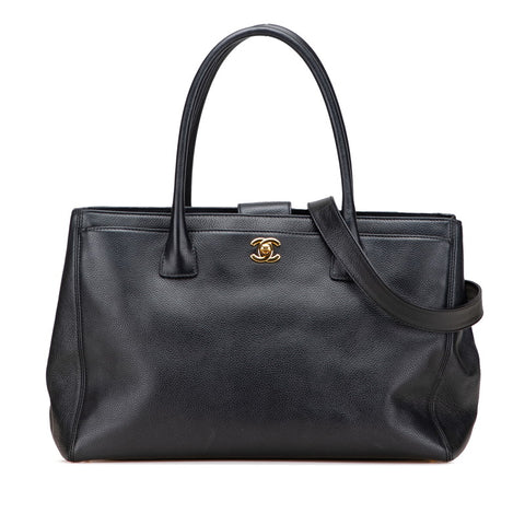 シャネル エグゼクティブトート トートバッグ ショルダーバッグ 2WAY ブラック カーフレザー レディース CHANEL 【中古】