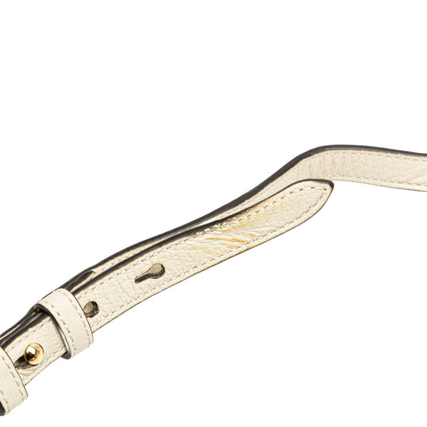 グッチ シルヴィ シェリーライン ビー スター ミニ ハンドバッグ ショルダーバッグ 2WAY 470270 ホワイト レザー レディース GUCCI 【中古】