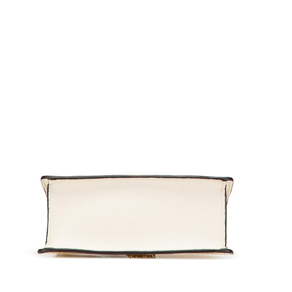 グッチ シルヴィ シェリーライン ビー スター ミニ ハンドバッグ ショルダーバッグ 2WAY 470270 ホワイト レザー レディース GUCCI 【中古】