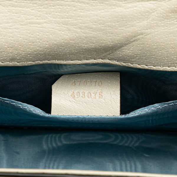 グッチ シルヴィ シェリーライン ビー スター ミニ ハンドバッグ ショルダーバッグ 2WAY 470270 ホワイト レザー レディース GUCCI 【中古】