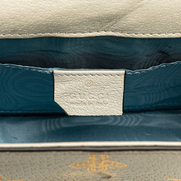 グッチ シルヴィ シェリーライン ビー スター ミニ ハンドバッグ ショルダーバッグ 2WAY 470270 ホワイト レザー レディース GUCCI 【中古】