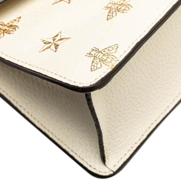 グッチ シルヴィ シェリーライン ビー スター ミニ ハンドバッグ ショルダーバッグ 2WAY 470270 ホワイト レザー レディース GUCCI 【中古】