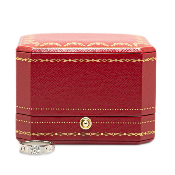 カルティエ ミニラブリング ソリテール リング 指輪 #49 K18WG ホワイトゴールド レディース CARTIER 【中古】