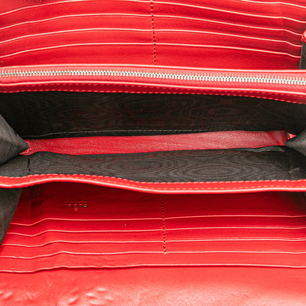 グッチ GGマーモント 斜め掛け チェーン ショルダーバッグ 474547 レッド ベロア レディース GUCCI 【中古】