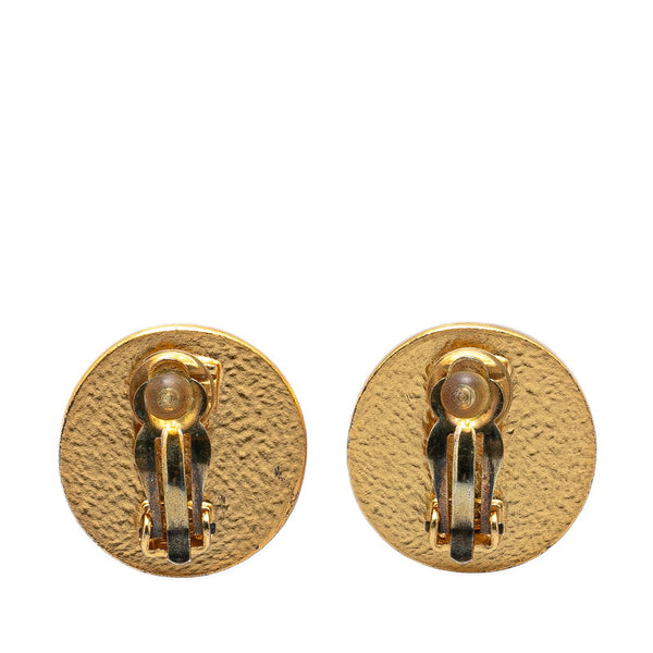 シャネル ココマーク イヤリング ゴールド レッド メッキ レディース CHANEL 【中古】