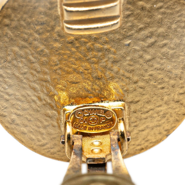 シャネル ココマーク イヤリング ゴールド レッド メッキ レディース CHANEL 【中古】