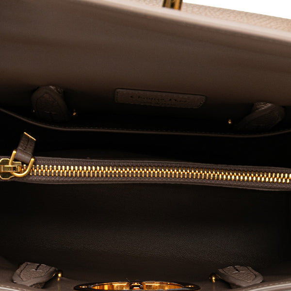 ディオール サントノレ 30 モンテ－ニュ ショルダーバッグ ハンドバッグ 2WAY M9321UMBA ブラウン ベージュ レザー レディース Dior 【中古】