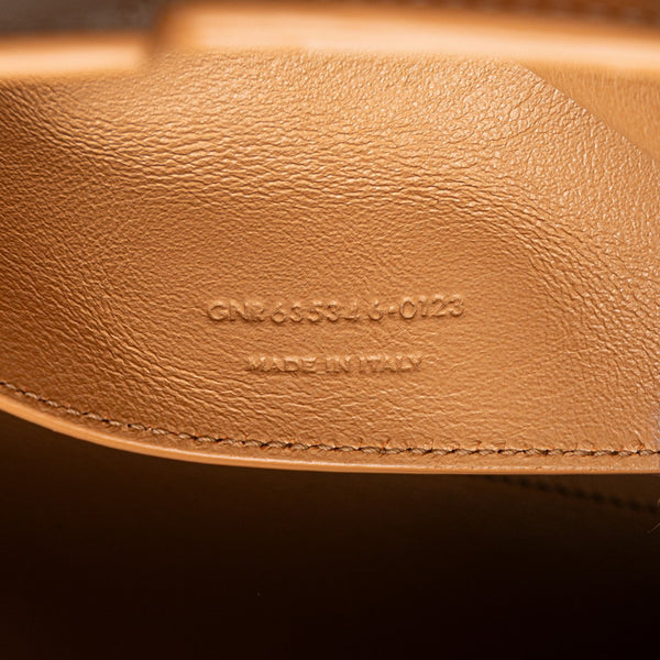 サンローラン YSL モノグラム ダウンタウン ベイビー ハンドバッグ 635346 ベージュ ブラウン キャンバス レザー レディース SAINT LAURENT 【中古】