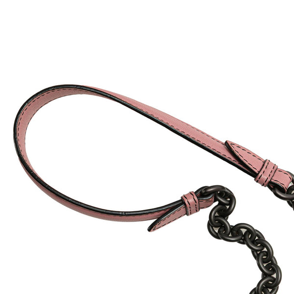 ボッテガヴェネタ イントレチャート チェーン ワンショルダーバッグ ピンク レザー レディース BOTTEGAVENETA 【中古】