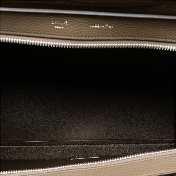 セリーヌ トラペーズ スモール ハンドバッグ ショルダーバッグ 2WAY グレー ブラウン レザー スウェード レディース CELINE 【中古】