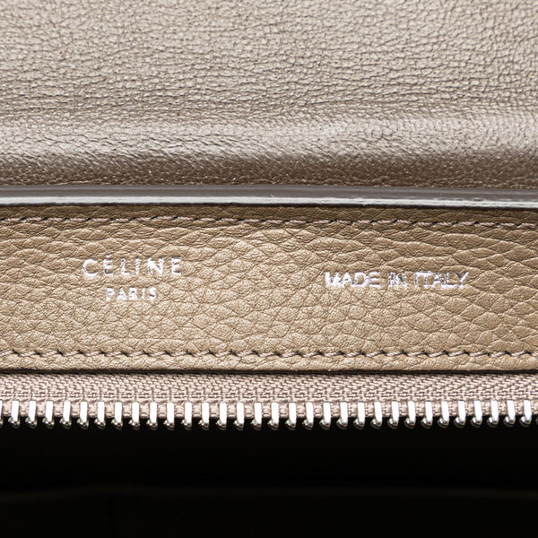 セリーヌ トラペーズ スモール ハンドバッグ ショルダーバッグ 2WAY グレー ブラウン レザー スウェード レディース CELINE 【中古】