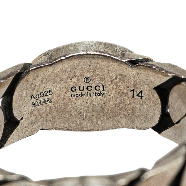 グッチ インターロッキングG リング 指輪 #14 SV925 シルバー レディース GUCCI 【中古】