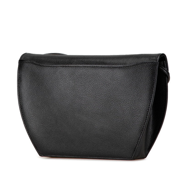 サンローラン 斜め掛け ショルダーバッグ ブラック レザー レディース SAINT LAURENT 【中古】