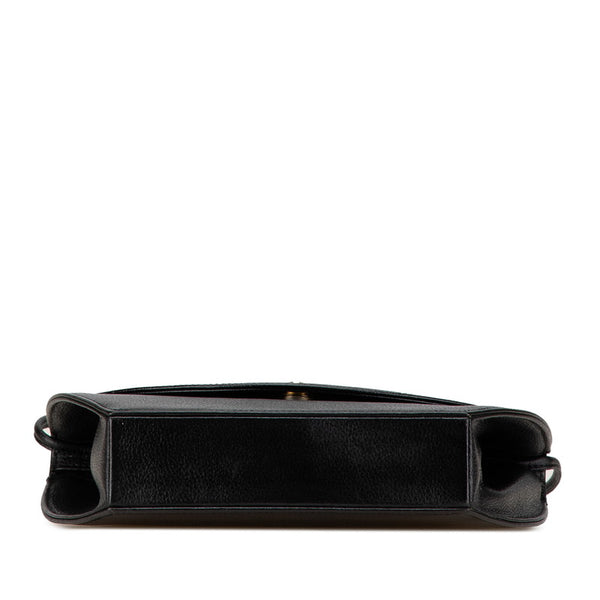 サンローラン 斜め掛け ショルダーバッグ ブラック レザー レディース SAINT LAURENT 【中古】