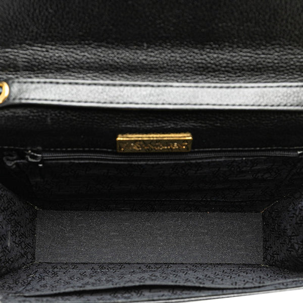 サンローラン 斜め掛け ショルダーバッグ ブラック レザー レディース SAINT LAURENT 【中古】