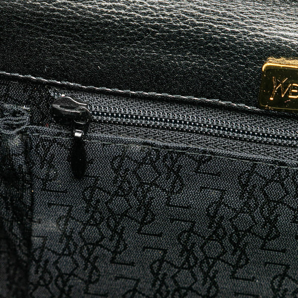 サンローラン 斜め掛け ショルダーバッグ ブラック レザー レディース SAINT LAURENT 【中古】