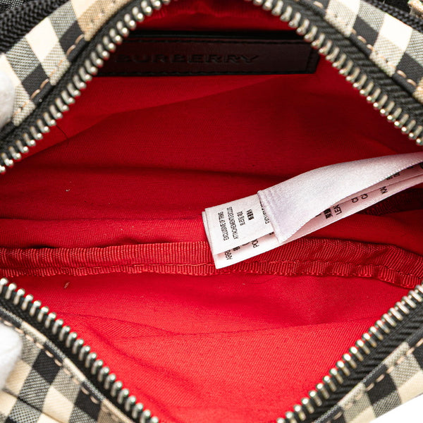 バーバリー ノバチェック ウエストバッグ ボディバッグ ベージュ キャンバス レディース BURBERRY 【中古】