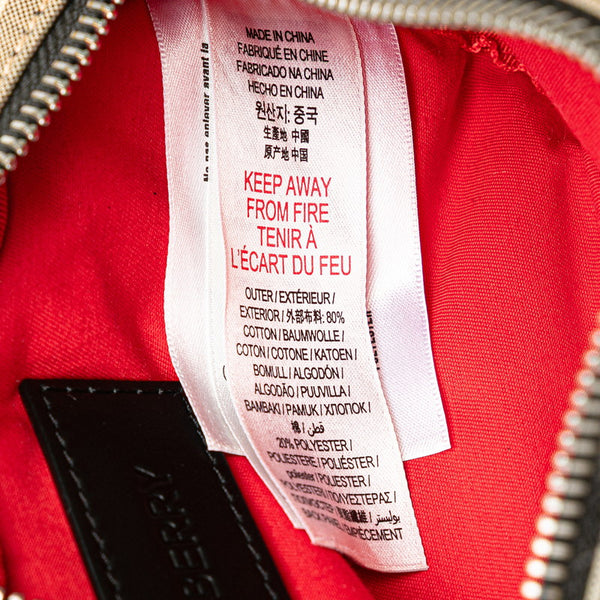 バーバリー ノバチェック ウエストバッグ ボディバッグ ベージュ キャンバス レディース BURBERRY 【中古】