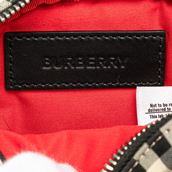 バーバリー ノバチェック ウエストバッグ ボディバッグ ベージュ キャンバス レディース BURBERRY 【中古】
