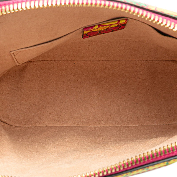 グッチ ホースビット1955 ケンスコット フラワープリント ハンドバッグ ショルダーバッグ 2WAY 640716 ピンク イエロー マルチカラー レザー レディース GUCCI 【中古】