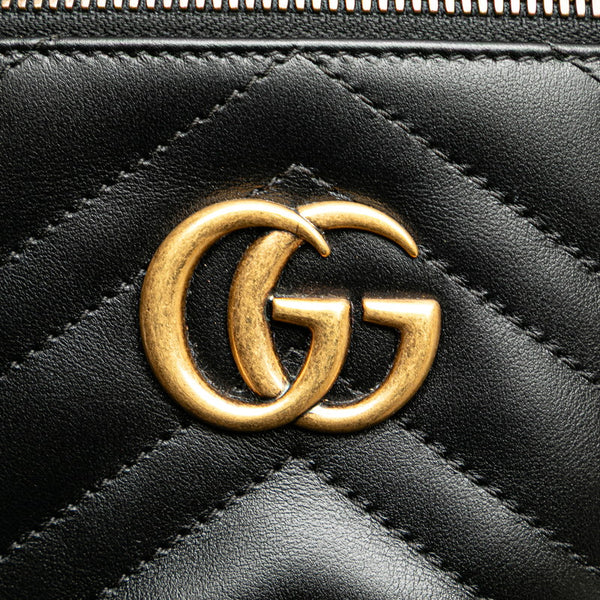 グッチ GGマーモント バニティバッグ 609340 ブラック レザー レディース GUCCI 【中古】