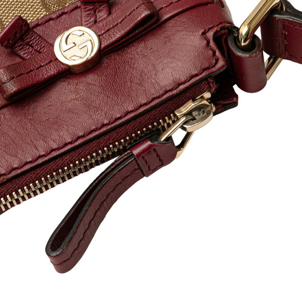 グッチ GGキャンバス メイフェア ショルダーバッグ 257065 ベージュ ワインレッド キャンバス レザー レディース GUCCI 【中古】