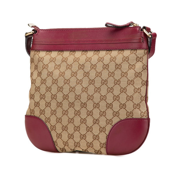 グッチ GGキャンバス メイフェア ショルダーバッグ 257065 ベージュ ワインレッド キャンバス レザー レディース GUCCI 【中古】