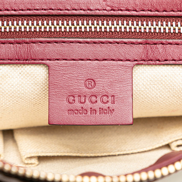 グッチ GGキャンバス メイフェア ショルダーバッグ 257065 ベージュ ワインレッド キャンバス レザー レディース GUCCI 【中古】