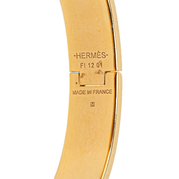 エルメス クリッククラックH PM バングル ブレスレット ゴールド マルチカラー メッキ レディース HERMES 【中古】