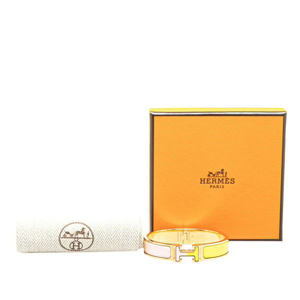 エルメス クリッククラックH PM バングル ブレスレット ゴールド マルチカラー メッキ レディース HERMES 【中古】