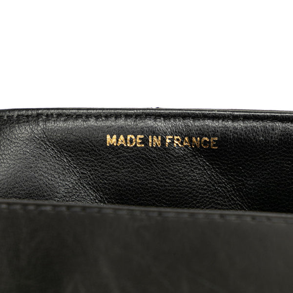シャネル マトラッセ ダイアナ チェーン 斜め掛け ショルダーバッグ ブラック ゴールド ラムスキン レディース CHANEL 【中古】