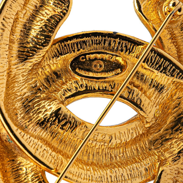 シャネル ココマーク マトラッセ ブローチ ゴールド メッキ レディース CHANEL 【中古】