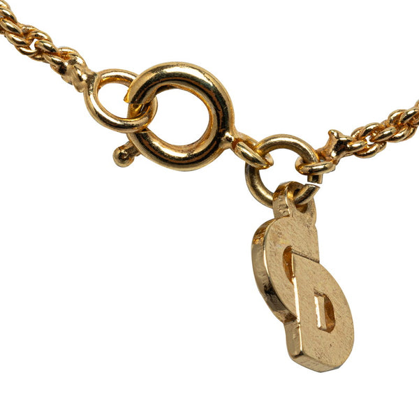 ディオール CDロゴ ネックレス ゴールド メッキ レディース Dior 【中古】