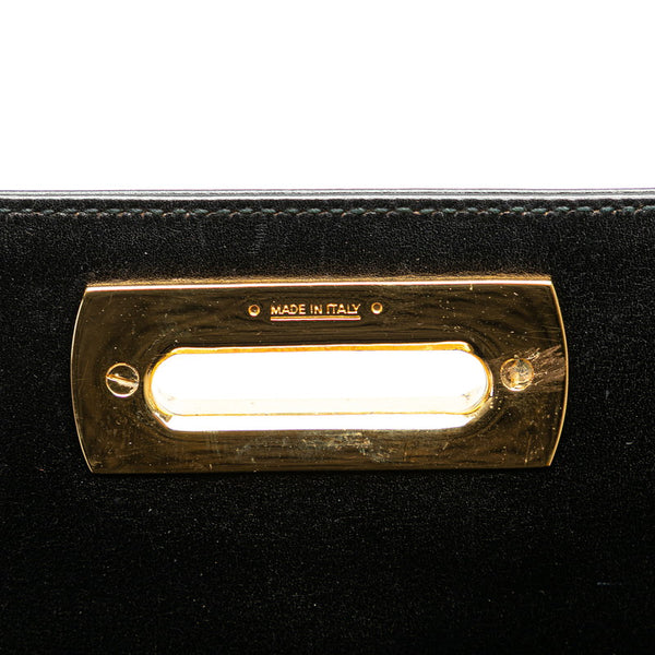 サルヴァトーレフェラガモ ガンチーニ ハンドバッグ ショルダーバッグ 2WAY ブラック レザー レディース Salvatore Ferragamo 【中古】