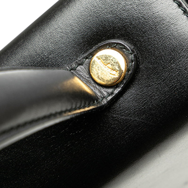 サルヴァトーレフェラガモ ガンチーニ ハンドバッグ ショルダーバッグ 2WAY ブラック レザー レディース Salvatore Ferragamo 【中古】