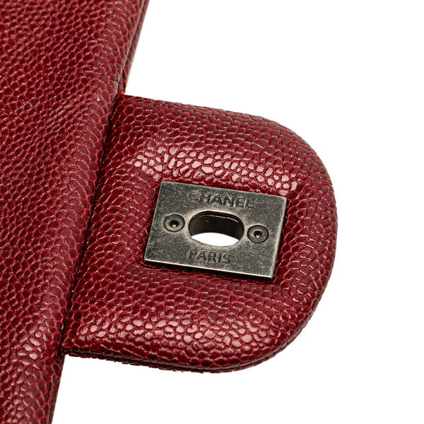 シャネル マトラッセ25 ココマーク チェーン ショルダーバッグ ワインレッド キャビアスキン レディース CHANEL 【中古】