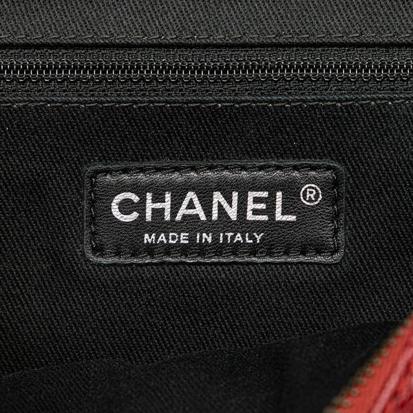 シャネル マトラッセ25 ココマーク チェーン ショルダーバッグ ワインレッド キャビアスキン レディース CHANEL 【中古】