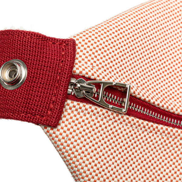 エルメス ブリッド ア ブラックGM カブリオル ハンドバッグ テラコッタ レッド キャンバス レディース HERMES 【中古】