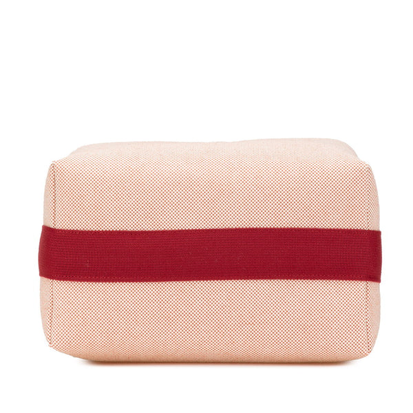 エルメス ブリッド ア ブラックGM カブリオル ハンドバッグ テラコッタ レッド キャンバス レディース HERMES 【中古】