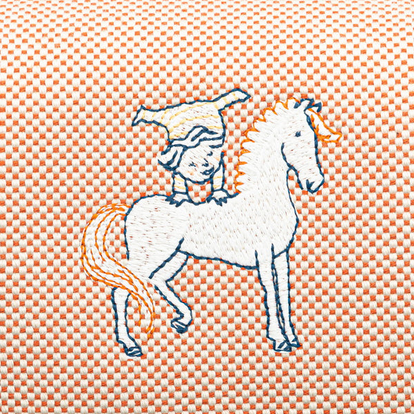 エルメス ブリッド ア ブラックGM カブリオル ハンドバッグ テラコッタ レッド キャンバス レディース HERMES 【中古】