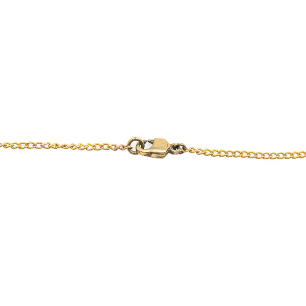 シャネル ヴィンテージ ココマーク ハート モチーフ ラインストーン ネックレス ゴールド ピンク メッキ レディース CHANEL 【中古】