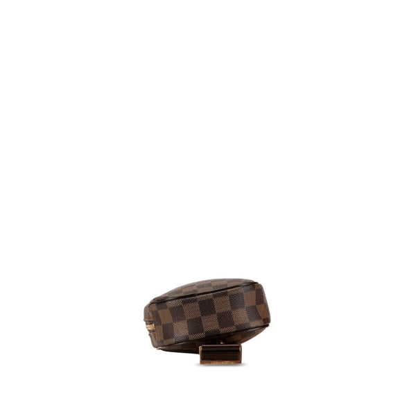ルイ ヴィトン ダミエ ポシェット ガンジュ SPO ボディバッグ ウエストバッグ N48048 ブラウン PVC レザー メンズ LOUIS VUITTON 【中古】