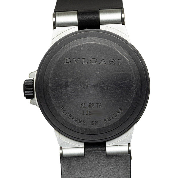ブルガリ 腕時計 AL32TA クオーツ シルバー文字盤 アルミ ラバー メンズ BVLGARI 【中古】
